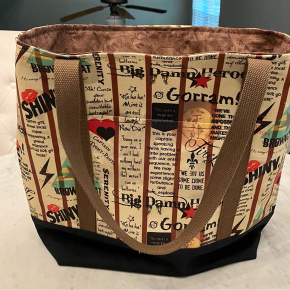 Firefly quirky handmade tote - 2 pockets - Picture 3 of 11